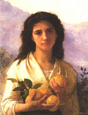 Adolphe Bouguereau Girl Holding Lemons Spain oil painting art